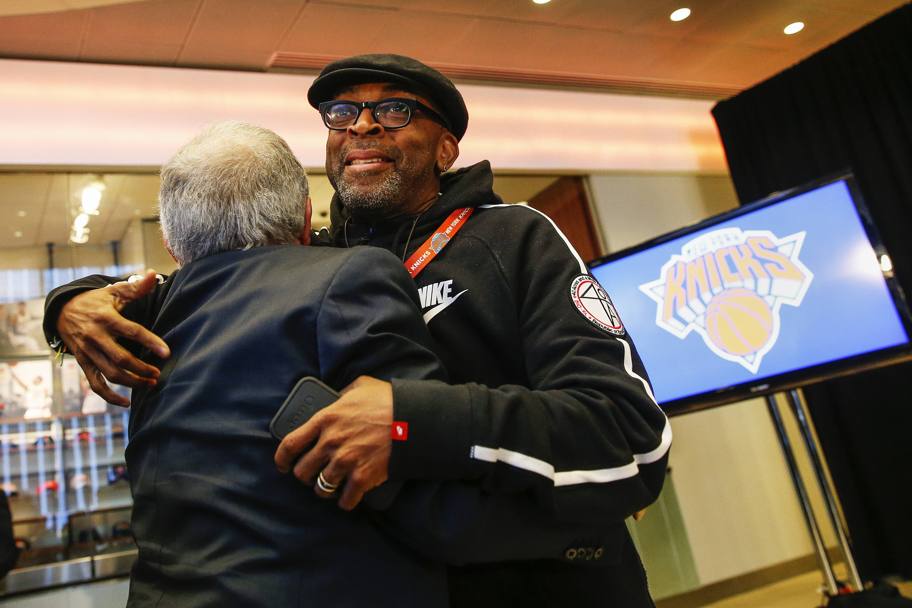 Spike Lee, tifosissimo dei Knicks, non è ovviamente voluto mancare al grande evento. Reuters